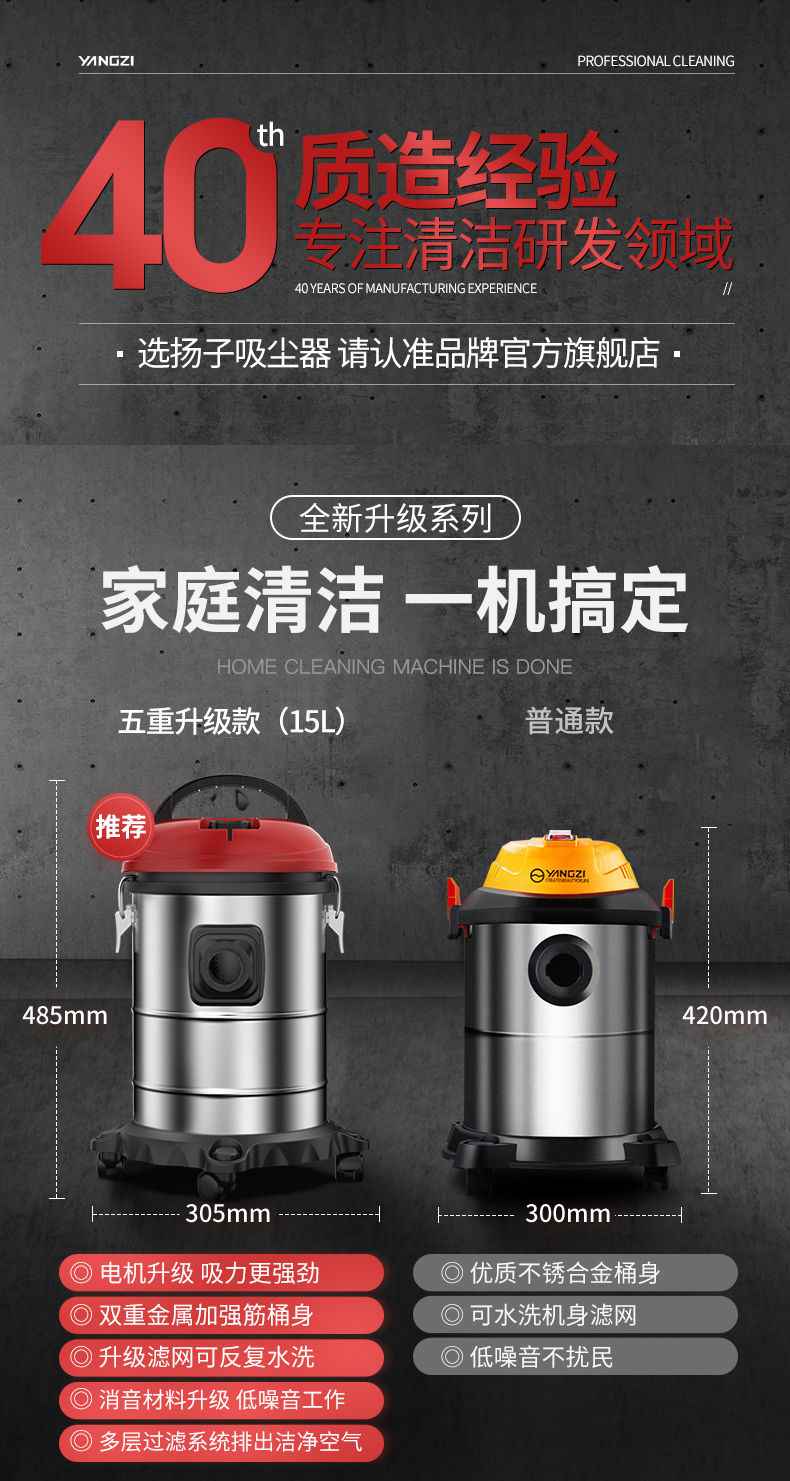 揚子吸塵器102家用吸塵器(圖1)